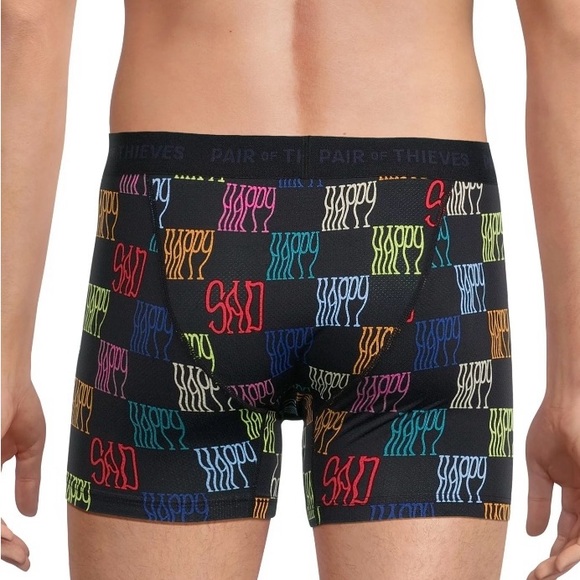 Pair of Thieves Men’s SUPERFIT Happy Deep Ocean Boxer Briefs, 2-pack S - Picture 3 of 6